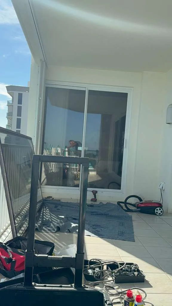 Repairing a sliding glass door track