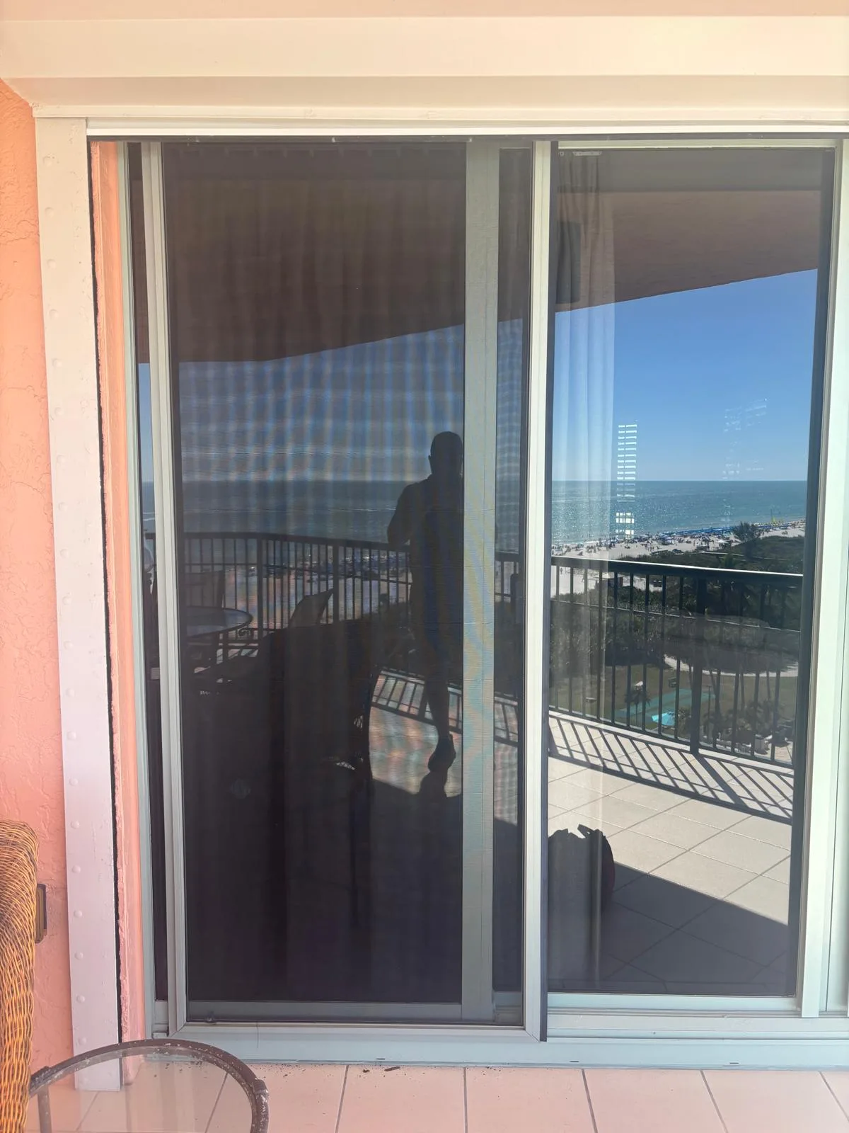 Completed sliding door weatherstripping replacement