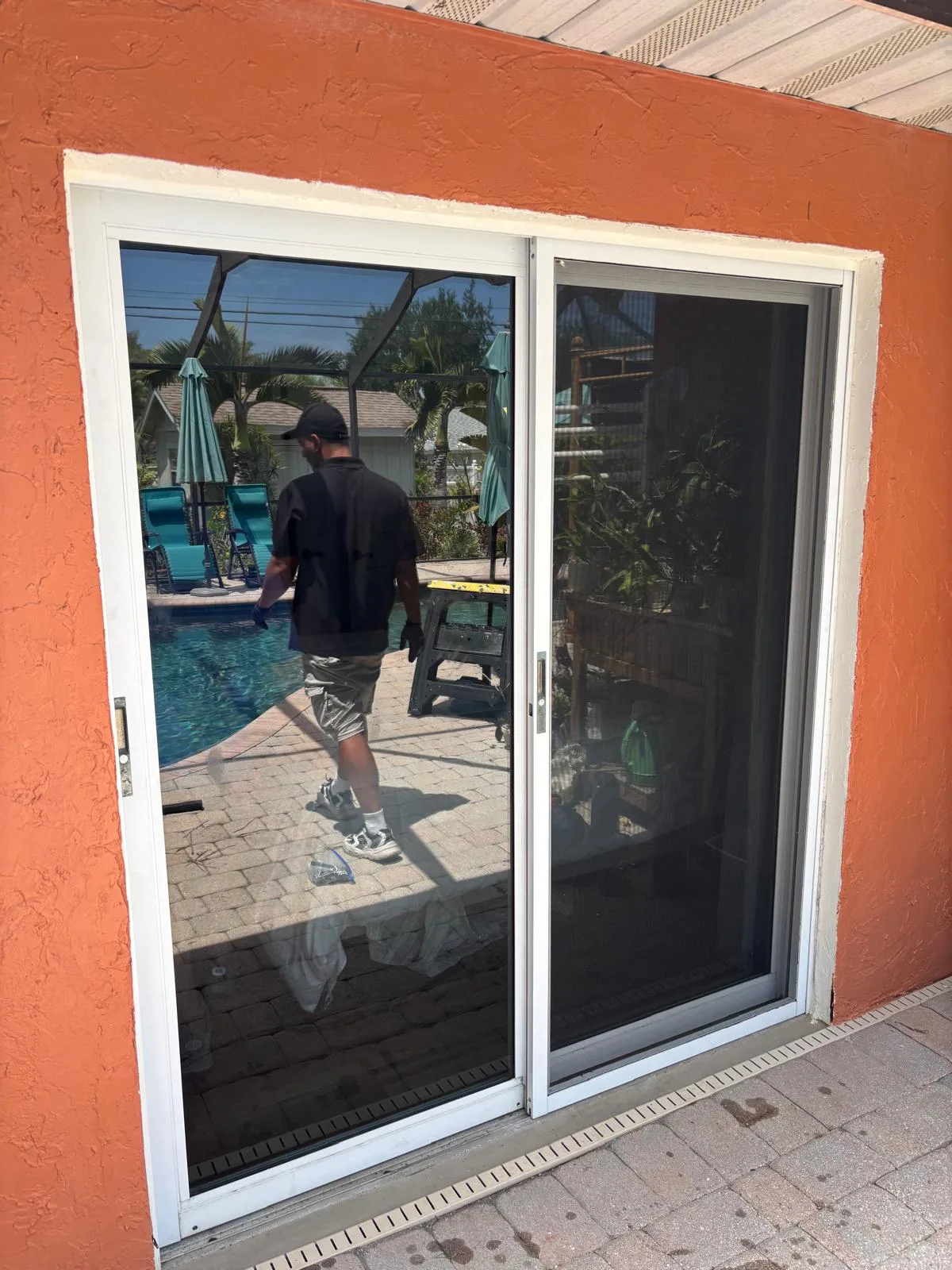 RV sliding door repair at Treasure Coast RV Park